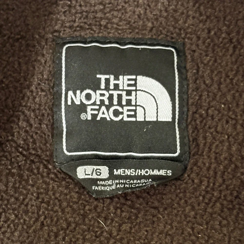 The North Face Denali Mens Large Brown Full Zip Fleece Jacket Mock Neck AQ302